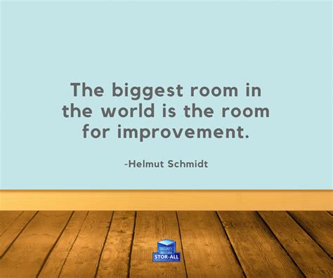 The Biggest Room In The World Is The Room For Improvement