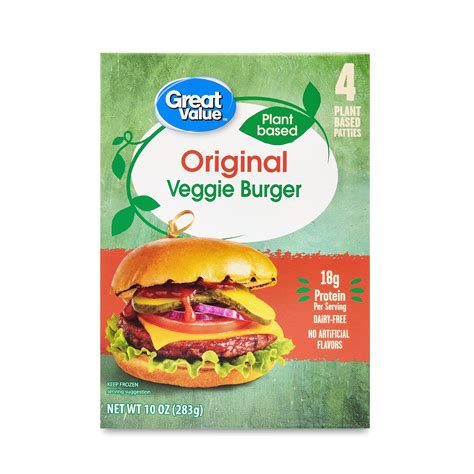 Great Value Original Veggie Burger 10 Oz 4 Count