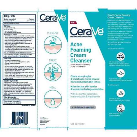 Cerave Acne Foaming Cream Cleanser 150ml Vitamins House