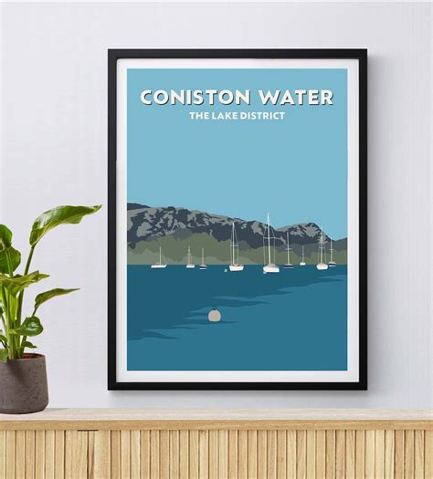 Coniston Water Lake District Print Cumbria Giclée Fine Art Etsy