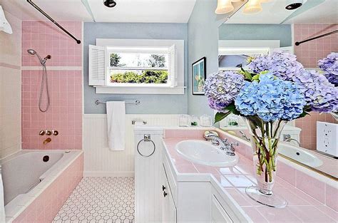 Cottage Full Bathroom - Come find more on Zillow Digs! | Pink bathroom