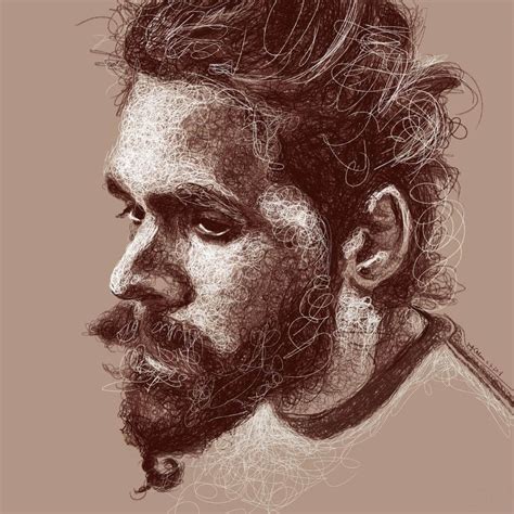 Digital Art Scribble Drawing Portraits Scribble Drawing Portrait