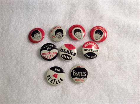 1964 Beatles Buttons Full Set Collectors Pins