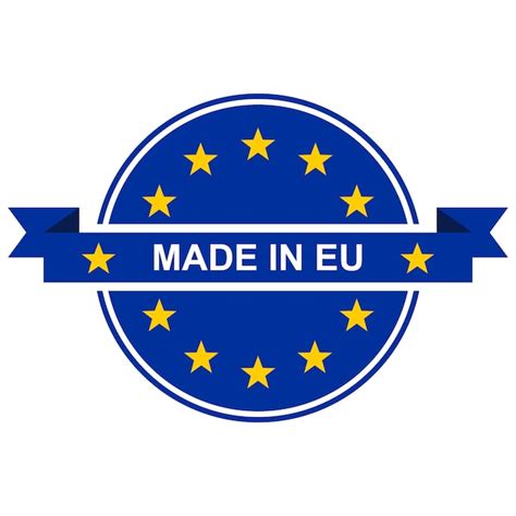 Premium Vector European Union Product Emblem Europe Flag Vector In