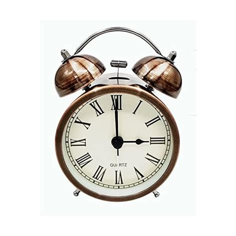 COOJA Vintage Reloj Despertador de Doble Campana con Sonido Fuerte, Alarma Despertador sin Tic ...