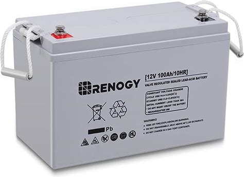 Renogy Deep Cycle Agm Battery 12 Volt 100ah For Rv Solar Marine And