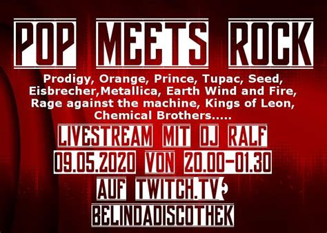 Prosieben live stream ohne anmeldung ihr möchtet pro7 live stream verfolgen, aber ihr habt gar keinen fernsehanschluss oder der fernseher ist bereits besetzt? Livestream: Pop meets Rock mit DJ Ralf - Vielfältiger geht ...