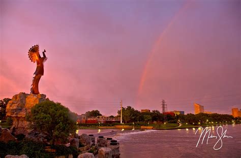 Keeper Of The Plains Rainbow Sunset Keeper Of The Plains Wichita