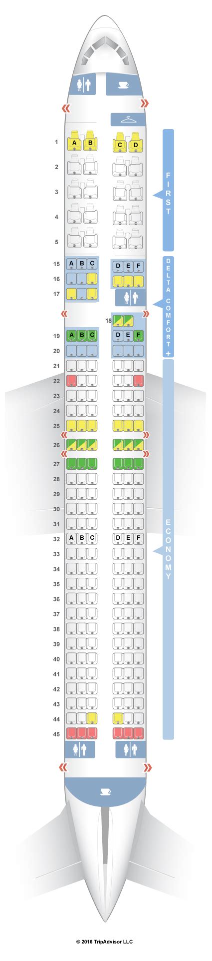 Seatguru Seat Map Delta Boeing 757 200 75d