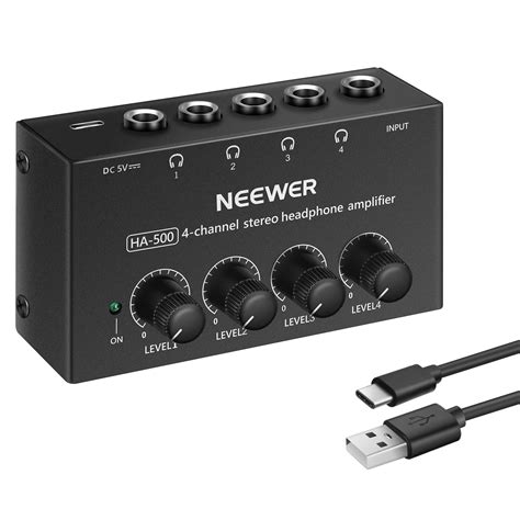 Buy Neewer Headphone Amplifier 4 Channels Stereo Audio Amplifier
