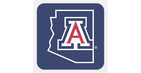 University Of Arizona State Logo Square Sticker Zazzle