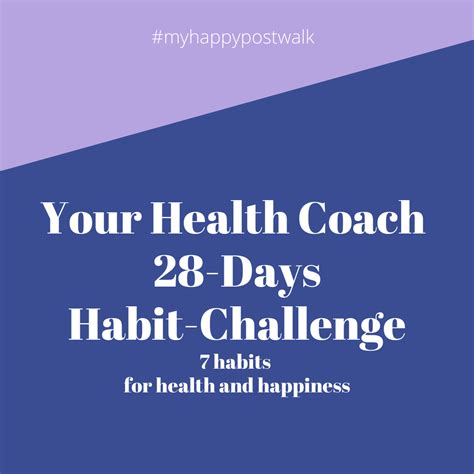 Your Health Coachs 28 Days Habit Challenge Your Health Coach