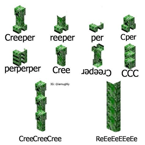 Creeper In Different Forms Minecraft Funny Minecraft Memes Really Funny Memes