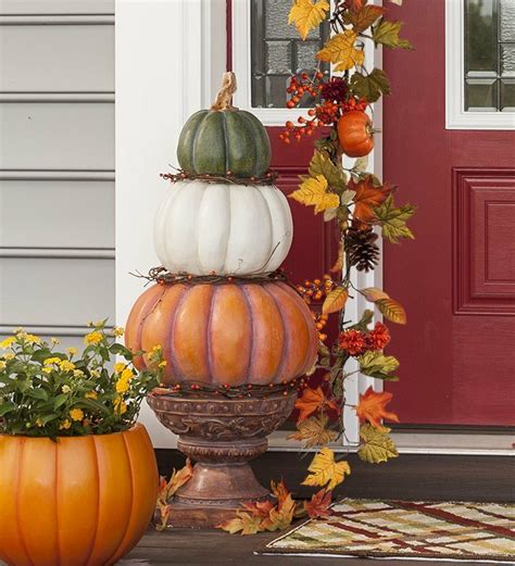 Check spelling or type a new query. Plow & Hearth Pumpkin Stack Topiary Figurine & Reviews | Wayfair.ca