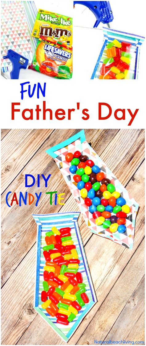 The Best DIY Father's Day Card - Father's Day Candy Tie - Natural Beach