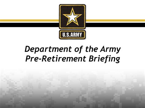 Pre Retirement Brief Powerpoint Ranger Pre Made Military Ppt Classes