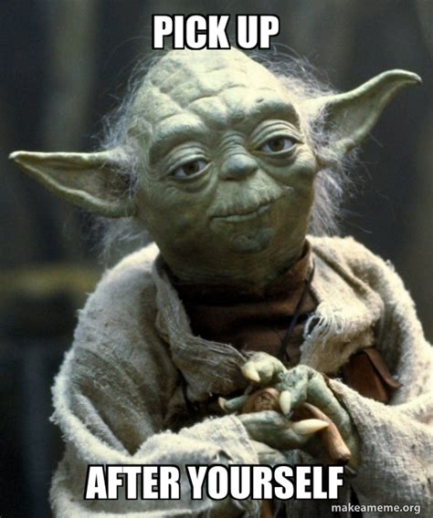 Pick Up After Yourself Yoda Make A Meme