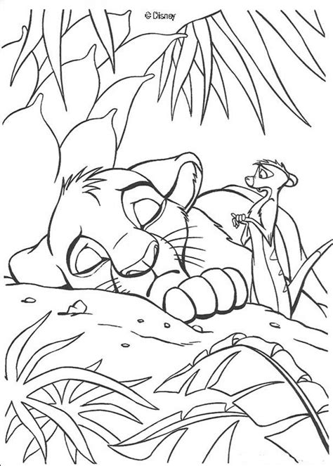 Do share which coloring page your kid liked the most. Sleeping simba coloring pages - Hellokids.com