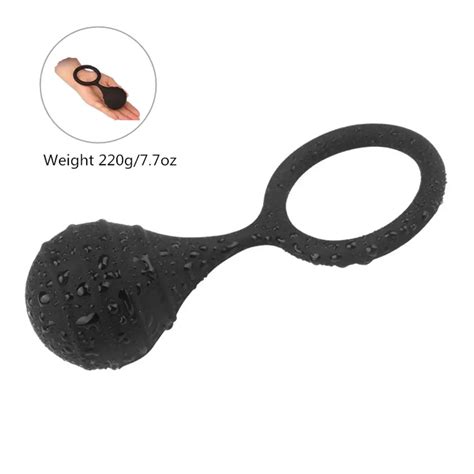 Rabbitow Male Physical Penis Weights Silicone Ball Stretching Extender