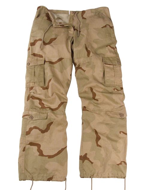Womens Vintage Paratrooper Fatigue Cargo Pants Camo Camoflauge