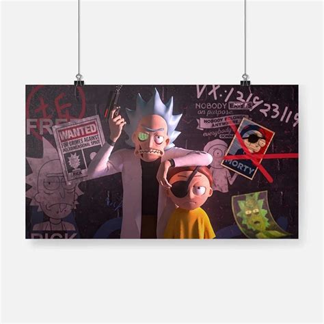 Evil Rick And Morty Canvas Painting Wall Art Rick And Morty Shop