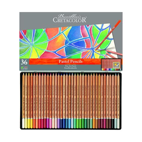 Cretacolor Fine Art Pastel Lightfast 36 Pencils Set In Tin Box Dimant