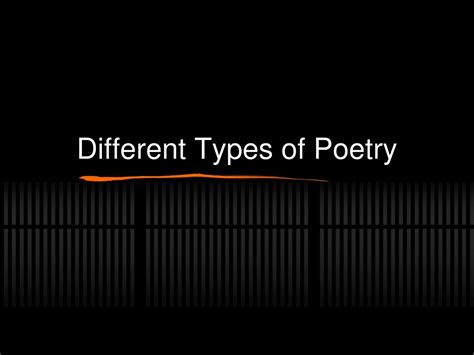 Ppt Different Types Of Poetry Powerpoint Presentation Free Download