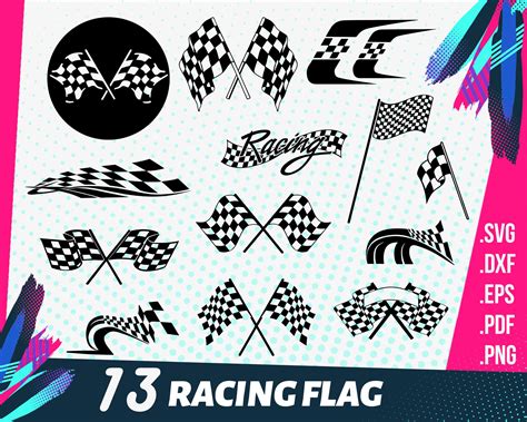 RACING FLAG SVG Checkered Flag Svg Race Flag Svg Racing Svg Flag
