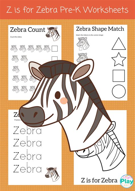 Letter Z Worksheets For Preschool Kids Craft Play Learn