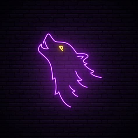 Check spelling or type a new query. Wolf head neon sign. | Premium Vector