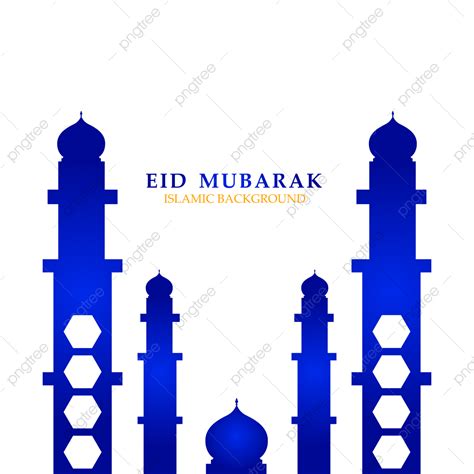 Royal Blue Eid Mubarak Desea Un Diseño De La Mezquita Png Saludo
