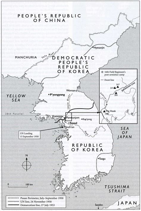 Korean War Map Nzhistory New Zealand History Online
