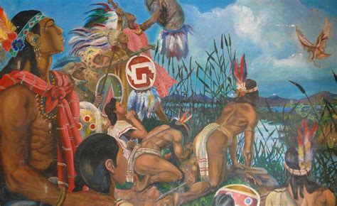 This Mural From Coxcatlan Puebla Depicts The Aztecs Coming Upon The