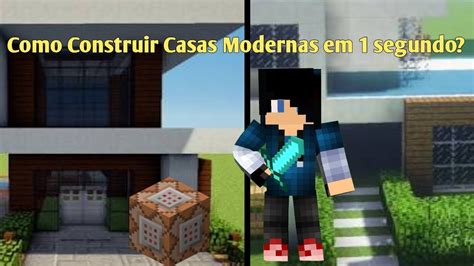 Como Construir Uma Uma Casa No Minecraft Em 1 Segundo Minecraft