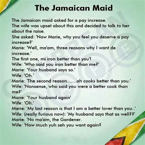 The Jamaican Maid Jamaican Quotes Jamaicans Jamaican Culture