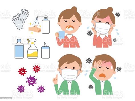 Various Measures To Prevent Virus Infection Stock Illustration