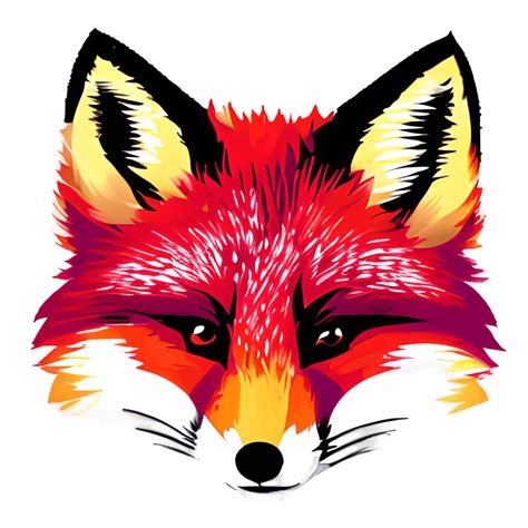 Cute Fluffy Red Fox Graphic · Creative Fabrica