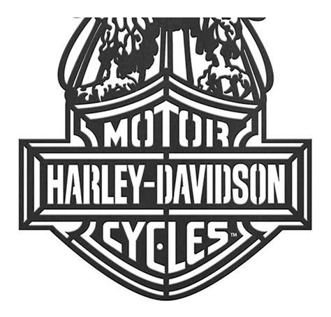 Harley Davidson Bar And Shield Logo Eagle Outdoor Metal Wall Art Solid