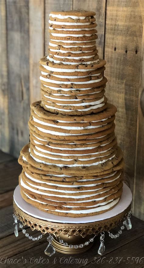 4 Tiered Chocolate Chip Cookie Wedding Cake Pretty Wedding Cakes