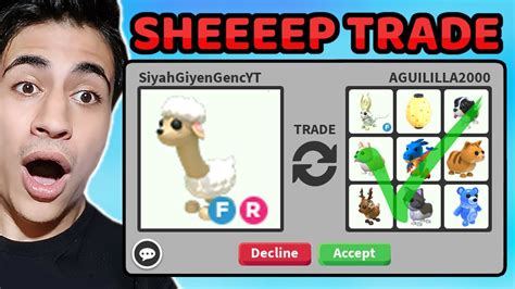 Sheeeeep Pet Trade Yaptim 🦙 Neon Legendary Verdi Roblox Adopt Me