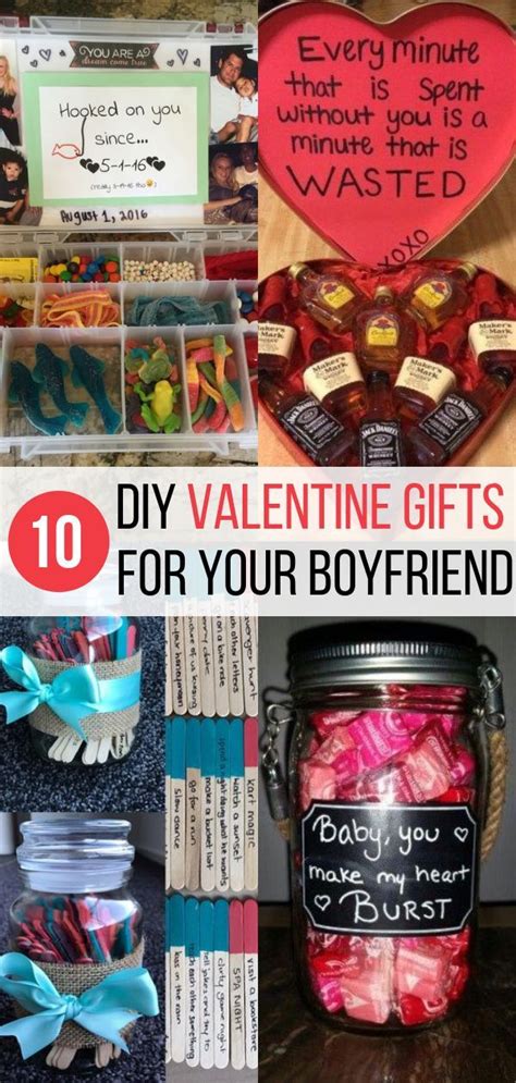 Hugs and kisses mason jar valentines. 10 DIY Valentine's Gift for Boyfriend Ideas | Diy ...