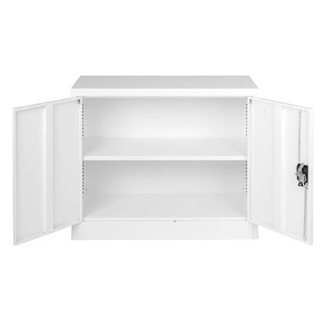 Fc A9w White 2 Door Steel Storage Cabinet 900mm Mmt Furniture Designs