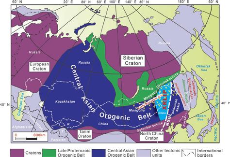 Simpli Fi Ed Tectonic Map Of Asia Revised After Eng R Et Al