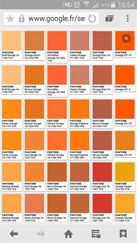 Orange Inhaler Colors Chart Pantone Color Orange Chart Derwi
