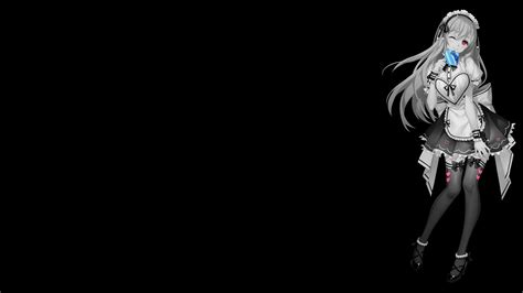 Free Download Hd Wallpaper Anime Girls Black Background Dark