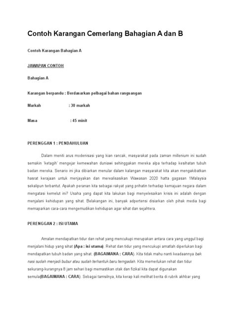 Contoh karangan terbaik pelajar smakasas (peperiksaan percubaan spm contoh karangan berpandu kedua. Contoh Karangan Cemerlang Bahagian Spm 2