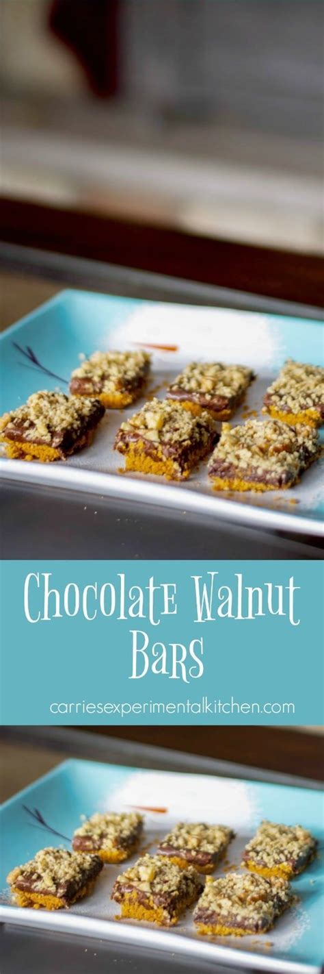 This would make the perfect healthier dessert for special occasions like valentine's day or just to. Chocolate Walnut Bars made with semi-sweet chocolate ...