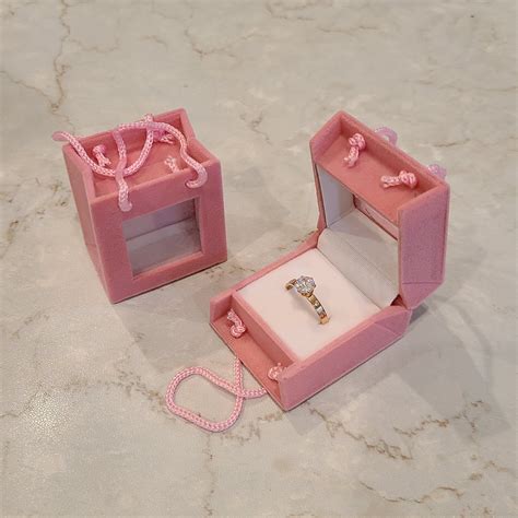 Pink Bag Ring Box T Box Jewelry Box Proposal Box Ring Box Earring Box Etsy Pink Bag Ring