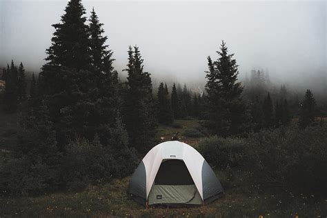 Tent Camping Trees Fog Nature Hd Wallpaper Peakpx