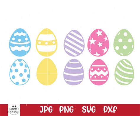 Easter Eggs Svg Digital Download Etsy